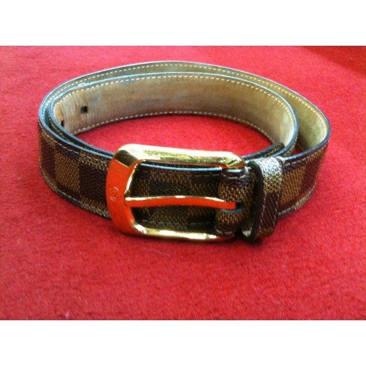 Ceinture Louis Vuitton Ellipse en toile damier ébène
