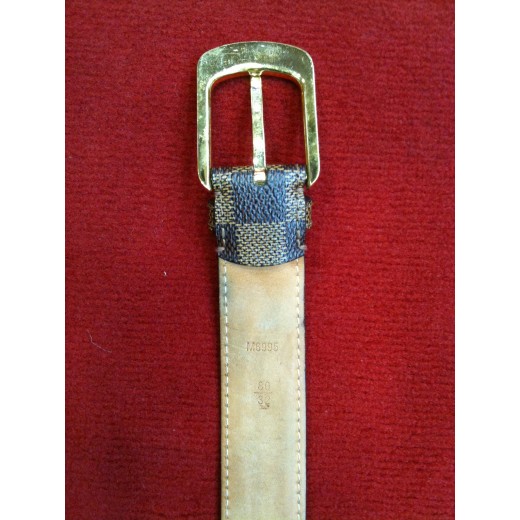 Ceinture Louis Vuitton Ellipse en toile damier ébène