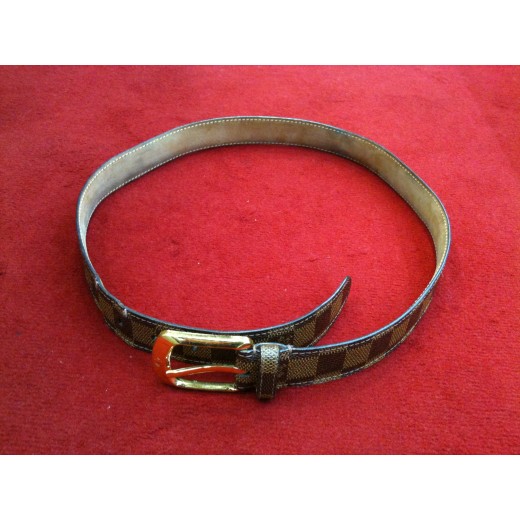 Ceinture Louis Vuitton Ellipse en toile damier ébène