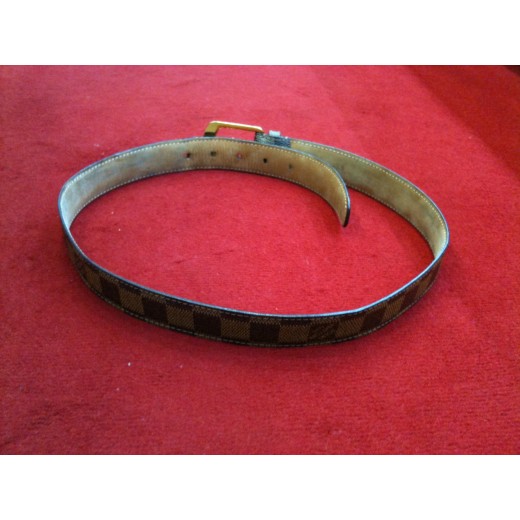 Ceinture Louis Vuitton Ellipse en toile damier ébène