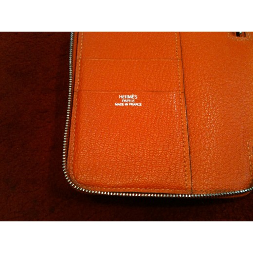 Couverture d'agenda Hermès Silkydaily orange