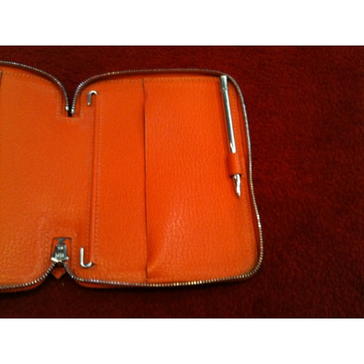 Couverture d'agenda Hermès Silkydaily orange