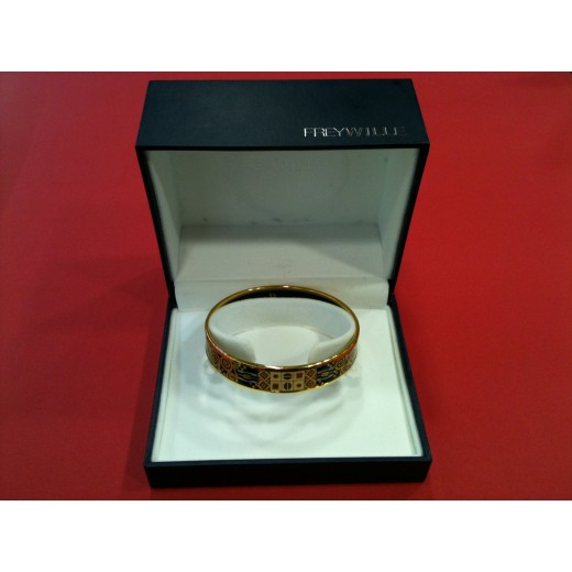 Bracelet Freywille Miss Hommage à Gustav Klimt en émail et plaqué or 