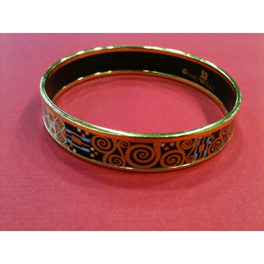 Bracelet Freywille Miss Hommage à Gustav Klimt en émail et plaqué or 