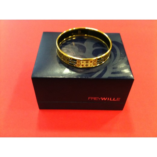 Bracelet Freywille Miss Hommage à Gustav Klimt en émail et plaqué or 