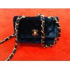 Sac Chanel Classique PM en velours marine