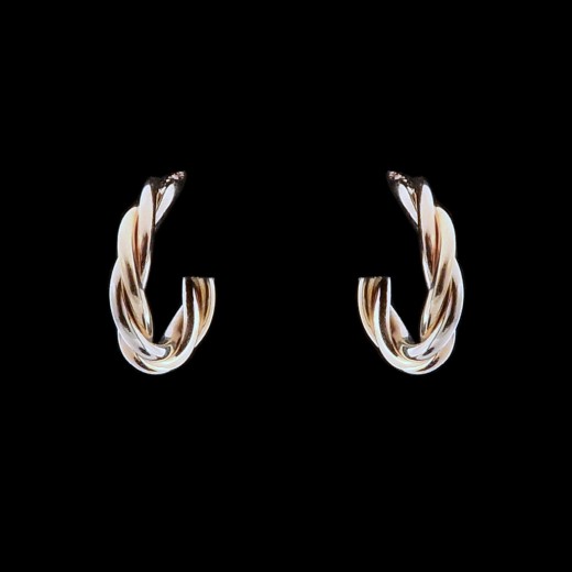 Boucles d'oreilles Cartier Trinity Trois Ors