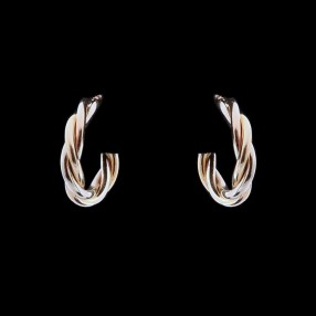 Boucles d'oreilles Cartier Trinity Trois Ors