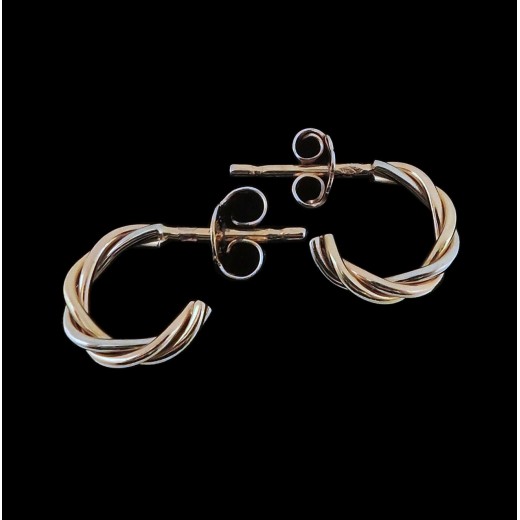 Boucles d'oreilles Cartier Trinity Trois Ors
