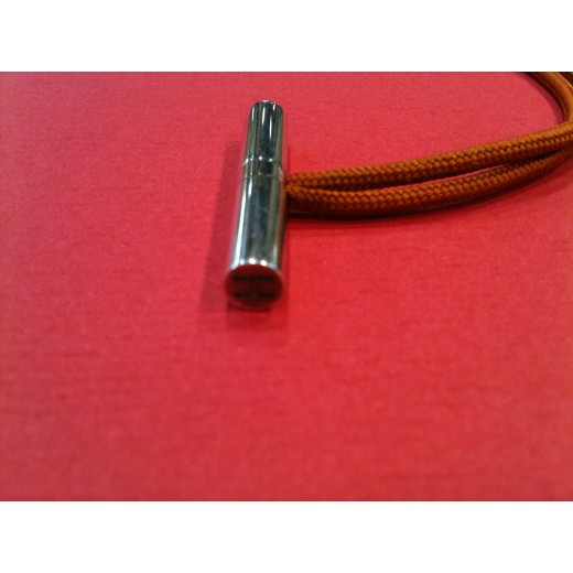 Collier Hermès Skipper en argent sur cordon orange