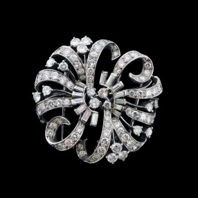 Broche Tiffany & Co. Palladium Diamants