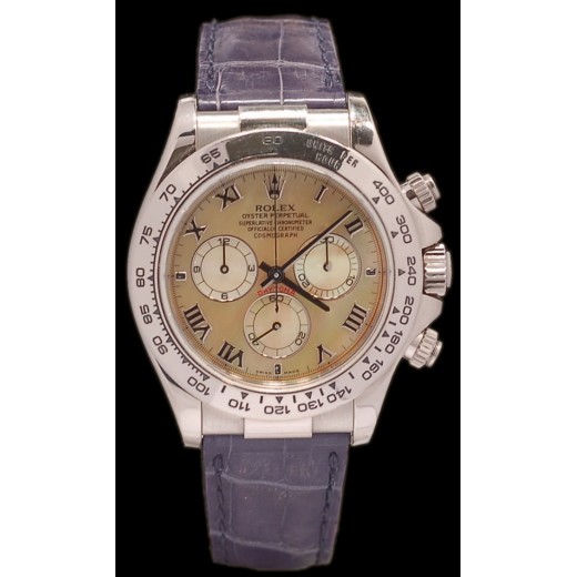 ROLEX DAYTONA Or blanc cadran nacre