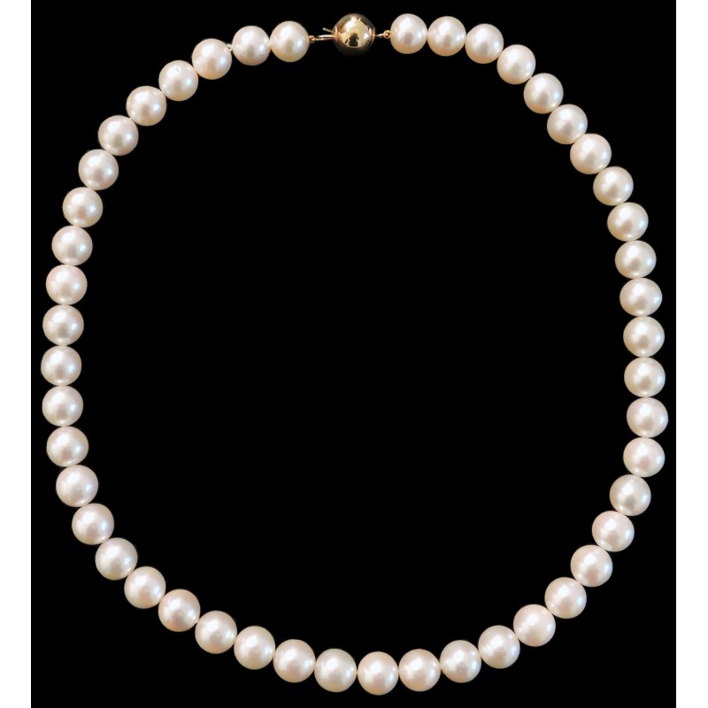 Collier Charlesstone De Perles De Rivière 8-9mm Noué 120cm Pomme De Terre  Polie