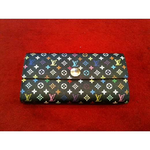 Porte Billet Louis Vuitton en cuir monogram multicolore