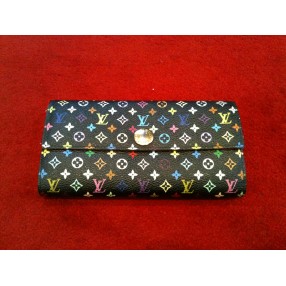 Porte Billet Louis Vuitton en cuir monogram multicolore