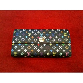 Porte Billet Louis Vuitton en cuir monogram multicolore