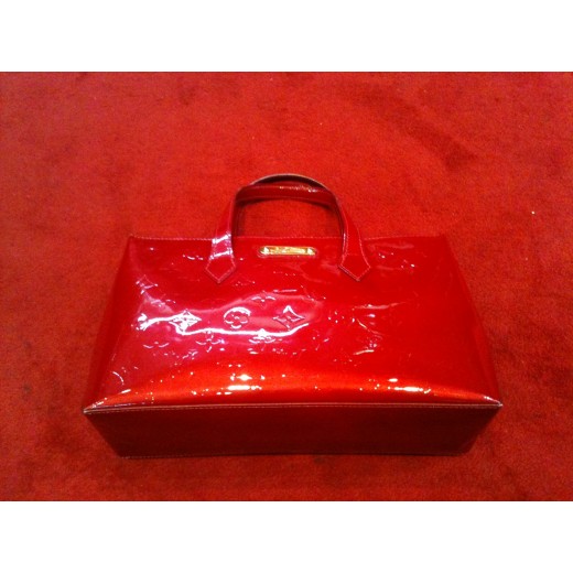 Sac Louis Vuitton Wilshire PM en cuir monogram vernis