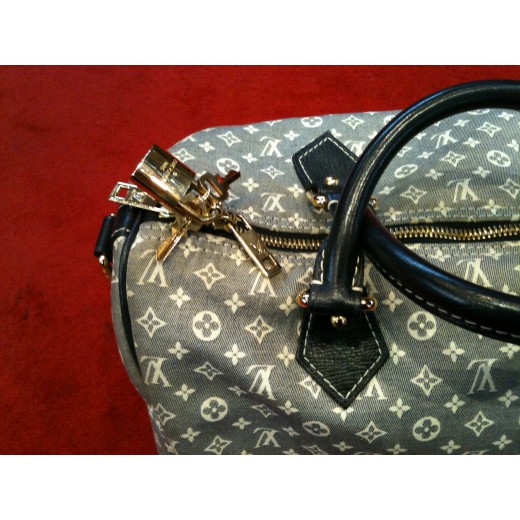 Sac Louis Vuitton Speedy 30 en tissu monogram denim