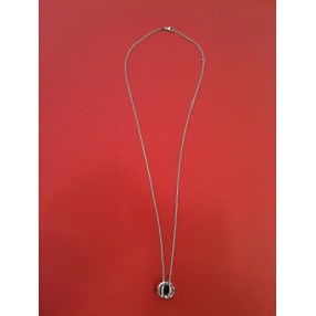 Pendentif sur chaîne Dinh Van La Sphère en argent