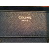 Sac Céline Luggage mini modèle en cuir bleu