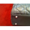 Sac Dior Lady Dior en cuir gris