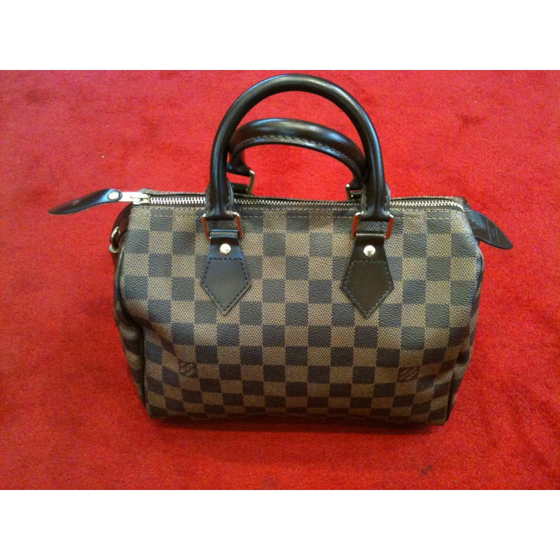 Sac Louis Vuitton Speedy 25 en toile damier ébène