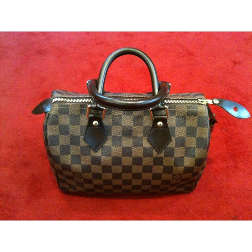 Sac Louis Vuitton Speedy 25 en toile damier ébène