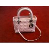 Sac Dior Lady Dior en agneau rose