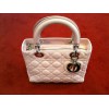 Sac Dior Lady Dior en agneau rose