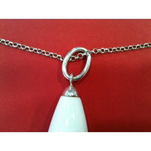 Sautoir Bernardaud Goutte blanc