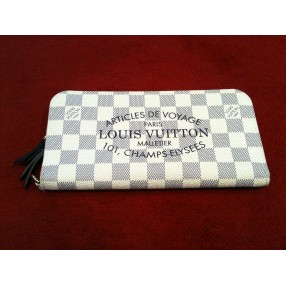 Portefeuille Louis Vuitton Insolite en toile damier azur
