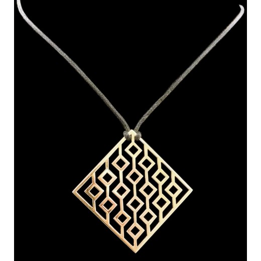 Pendentif Cartier Carré Quadrillé en or