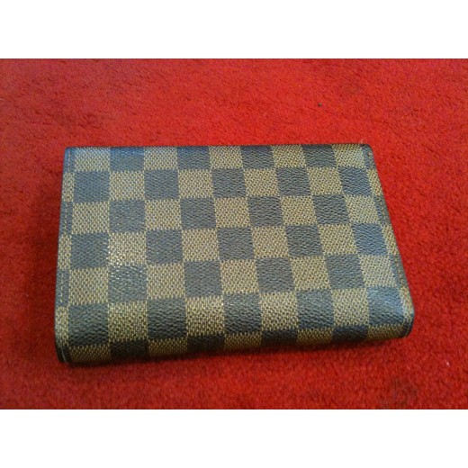 Portefeuille Louis Vuitton en toile damier ébène 