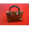 Sac Christian Dior en croco marron