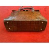 Sac Christian Dior en croco marron