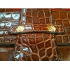 Sac Christian Dior en croco marron