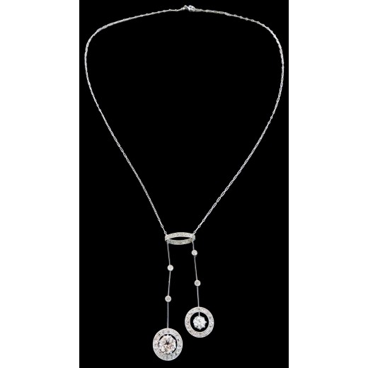 Collier Bayadère en platine et diamants