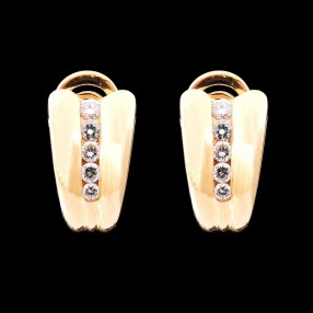 Boucles d'oreilles Clips en or et diamants