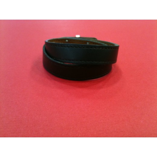 Bracelet Hermès Kelly Double tour en cuir marron