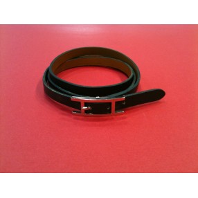 Bracelet Hermès Hapi 3 MM en cuir marron