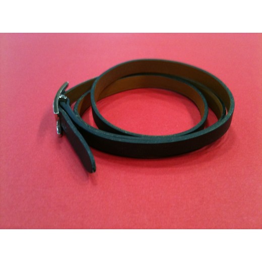 Bracelet Hermès Hapi 3 MM en cuir marron