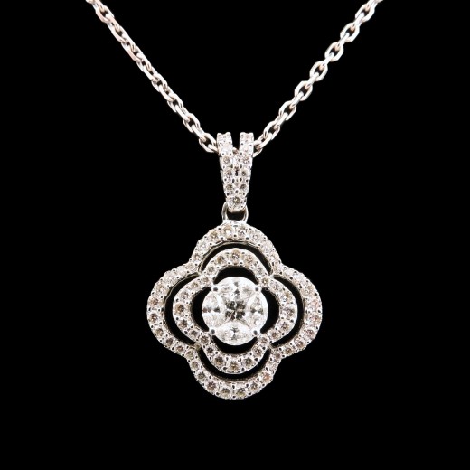Collier Trèfle en or et diamants