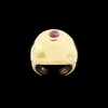 Bague boule en or et rubis cabochon