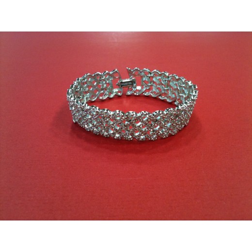 Bracelet Swarovski en métal rhodié et cristaux