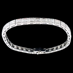 Bracelet ancien ligne diamants