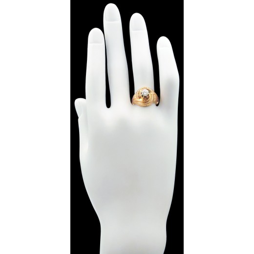 Bague ancienne tourbillon diamant