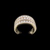 Bague moderne trois rangs diamants