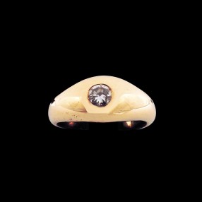 Bague jonc en or et diamant