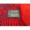 Echarpe Louis Vuitton Logomania rubis en laine et soie