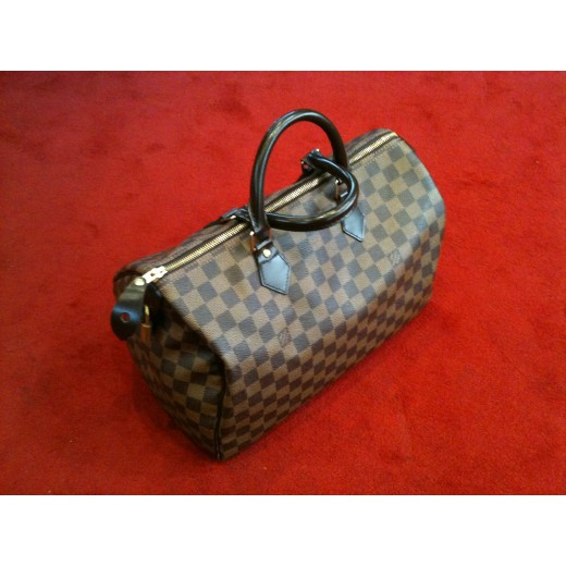 Sac Louis Vuitton Speedy 35 en toile damier ébène